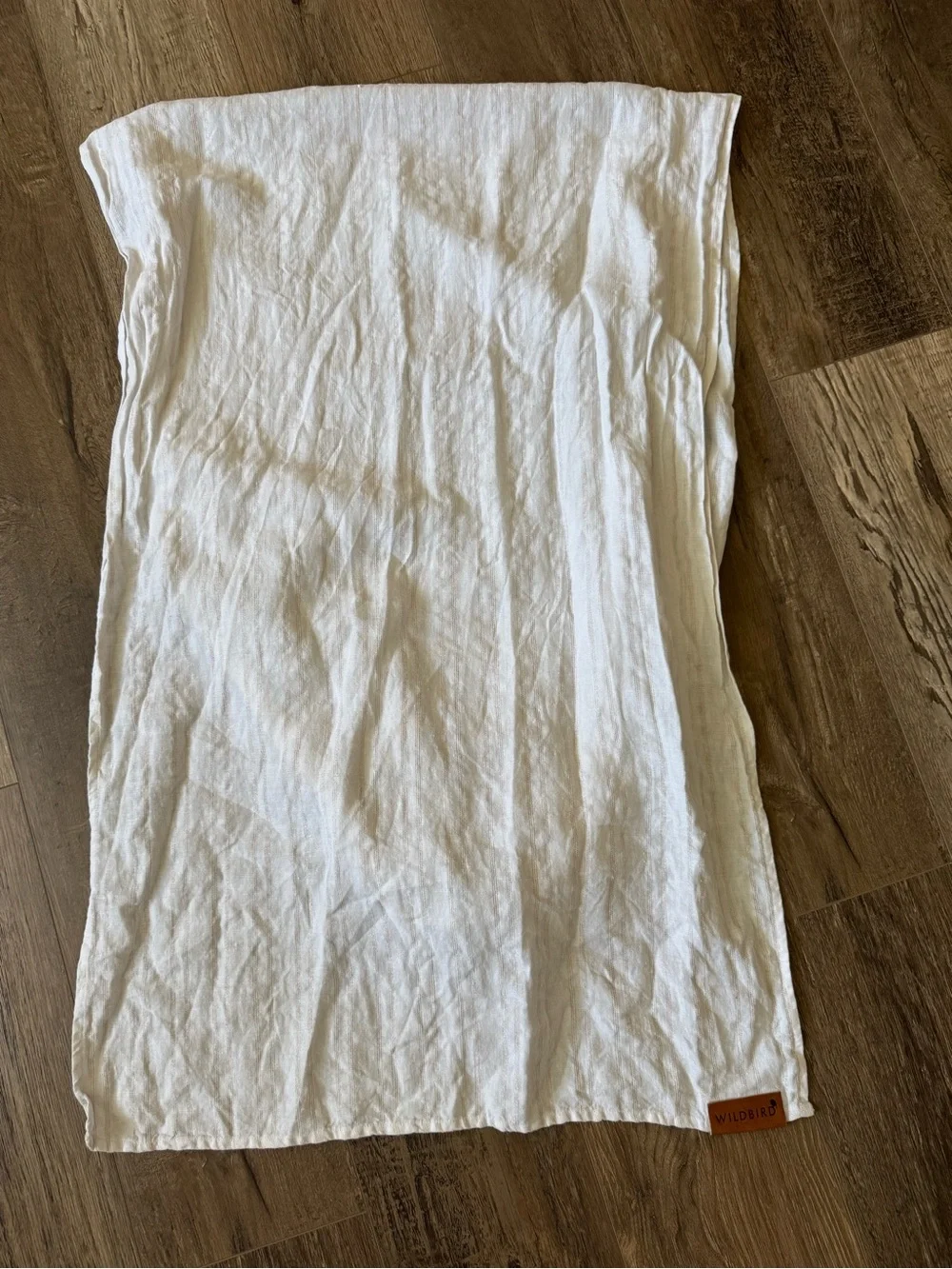 WildBird Light Natural Linen-Style Sling with Rose Gold Rings
